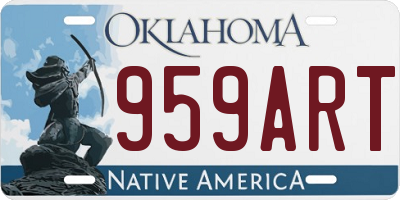 OK license plate 959ART