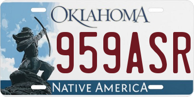 OK license plate 959ASR