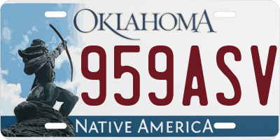 OK license plate 959ASV