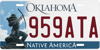 OK license plate 959ATA