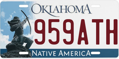 OK license plate 959ATH