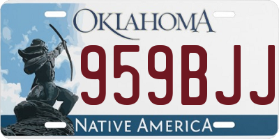 OK license plate 959BJJ
