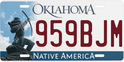 OK license plate 959BJM