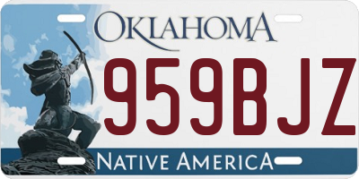 OK license plate 959BJZ