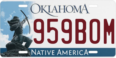 OK license plate 959BOM