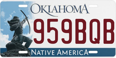 OK license plate 959BQB