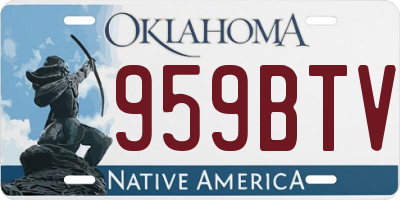 OK license plate 959BTV