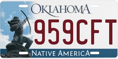 OK license plate 959CFT