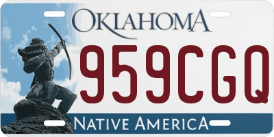 OK license plate 959CGQ