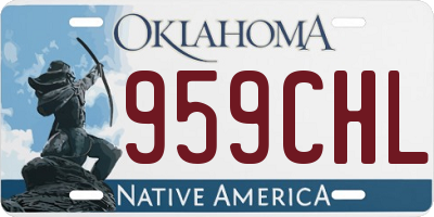 OK license plate 959CHL