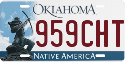 OK license plate 959CHT
