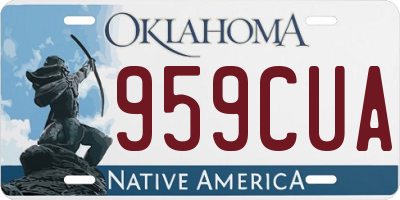OK license plate 959CUA