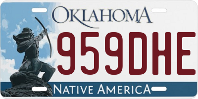 OK license plate 959DHE