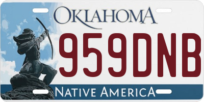 OK license plate 959DNB