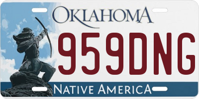 OK license plate 959DNG
