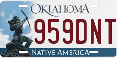 OK license plate 959DNT