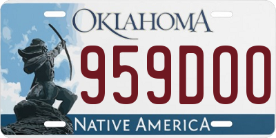 OK license plate 959DOO