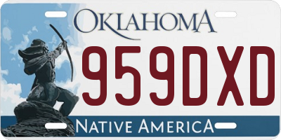 OK license plate 959DXD