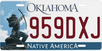 OK license plate 959DXJ