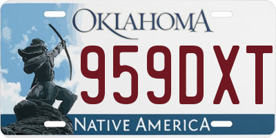OK license plate 959DXT