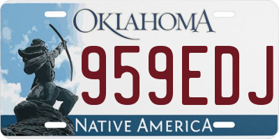 OK license plate 959EDJ