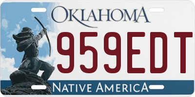 OK license plate 959EDT