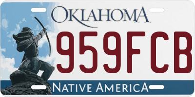 OK license plate 959FCB