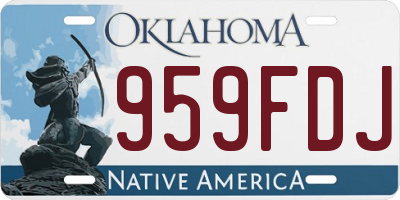 OK license plate 959FDJ