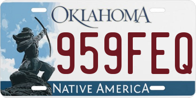 OK license plate 959FEQ