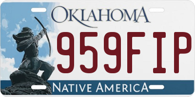 OK license plate 959FIP