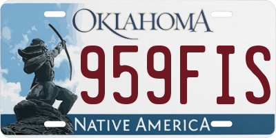 OK license plate 959FIS