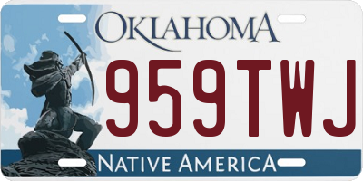 OK license plate 959TWJ