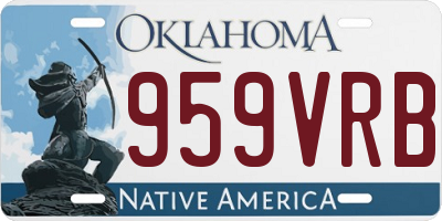 OK license plate 959VRB
