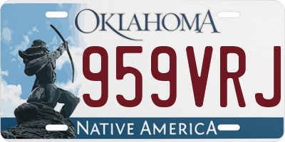 OK license plate 959VRJ