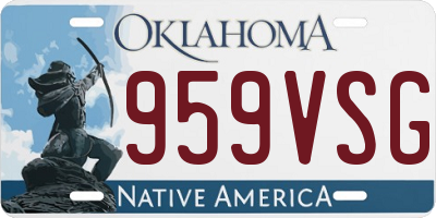 OK license plate 959VSG