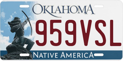 OK license plate 959VSL