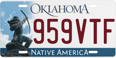 OK license plate 959VTF