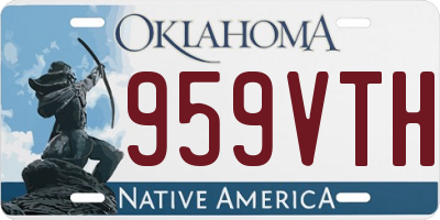OK license plate 959VTH