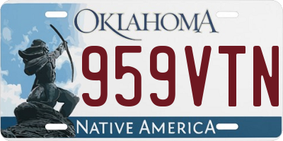 OK license plate 959VTN