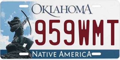 OK license plate 959WMT