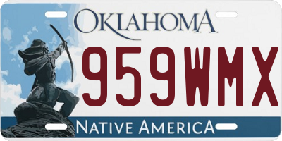 OK license plate 959WMX