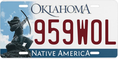 OK license plate 959WOL