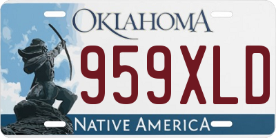 OK license plate 959XLD