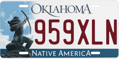 OK license plate 959XLN