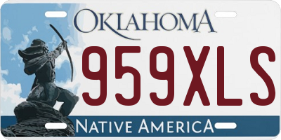 OK license plate 959XLS