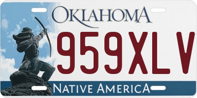 OK license plate 959XLV