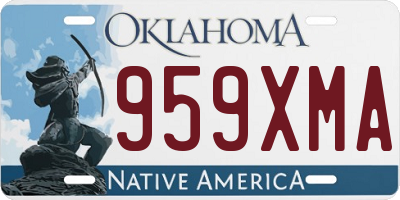 OK license plate 959XMA