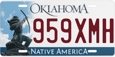 OK license plate 959XMH