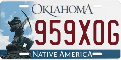 OK license plate 959XOG