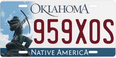 OK license plate 959XOS